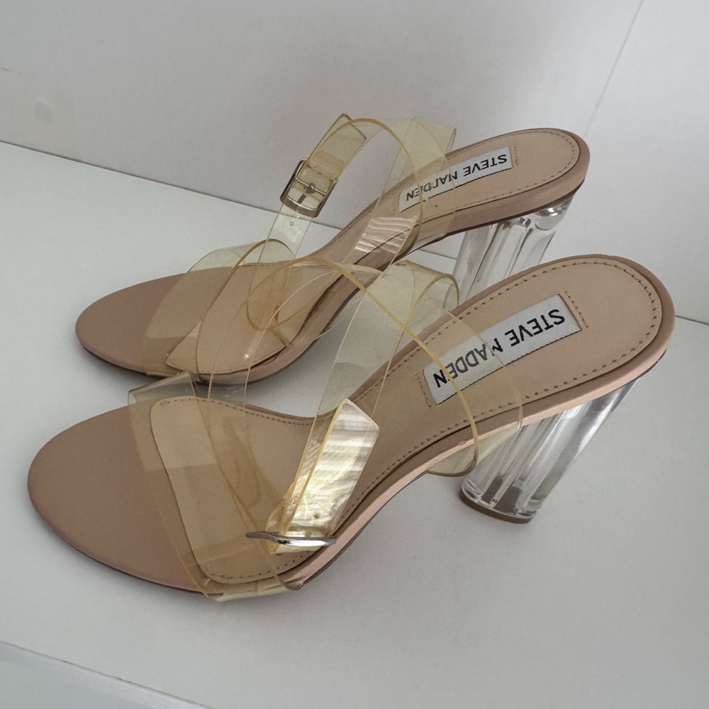 Steve Madden Camille Heel Clear Size US 8 Women’s